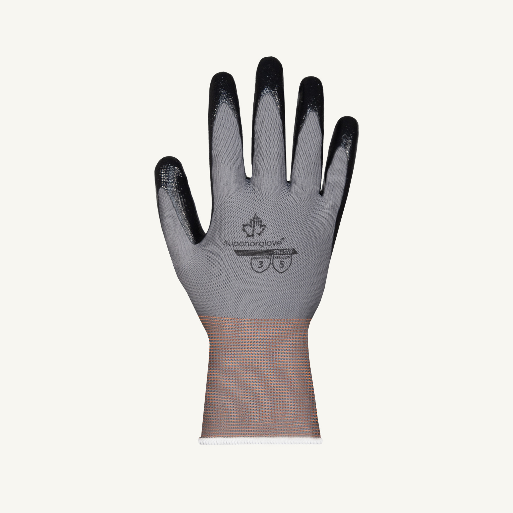 Superior Glove Cut-resistant Gloves, L, Blk, 13 Ga, Seamless Knit Wrist, Foam Nitrile Coating [PK/1.0] Model: S13TAWFN-9